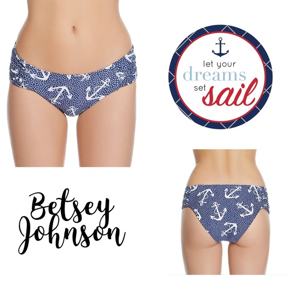Betsey Johnson Other - Betsey Johnson Ahoy Babes Bikini Swimsuit Bottoms